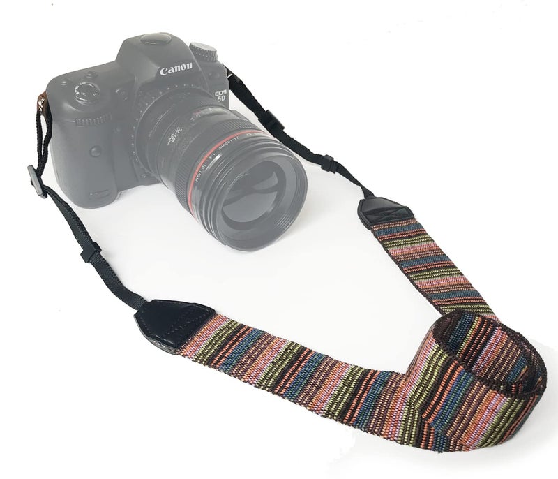 Alled Camera Neck Shoulder Belt Strap,Camera Straps for Women/Men for All DSLR/Nikon/Canon/Sony/Olympus/Samsung (Colorful Green) - Image 1